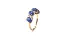 9ct Sapphire & White Zircon Ring