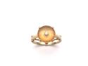 9ct Citrine & Diamond Solitaire Ring