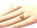 9ct Citrine & Diamond Solitaire Ring