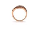 9ct Rose Gold Diamond Double Row Ring
