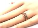 9ct Rose Gold Diamond Double Row Ring