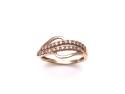 9ct Rose Gold Diamond Double Row Ring