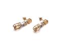 9ct Citrine & Diamond Drop Earrings