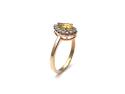 9ct Yellow Sapphire & White Zircon Ring