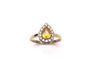 9ct Yellow Sapphire & White Zircon Ring
