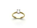 18ct Emerald Cut Diamond Solitaire Ring