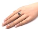 Silver Leopard Ring Size N