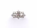 9ct White Gold Diamond Cluster Ring 1.00ct