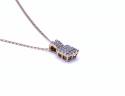 9ct Diamond Cluster Pendant & Chain