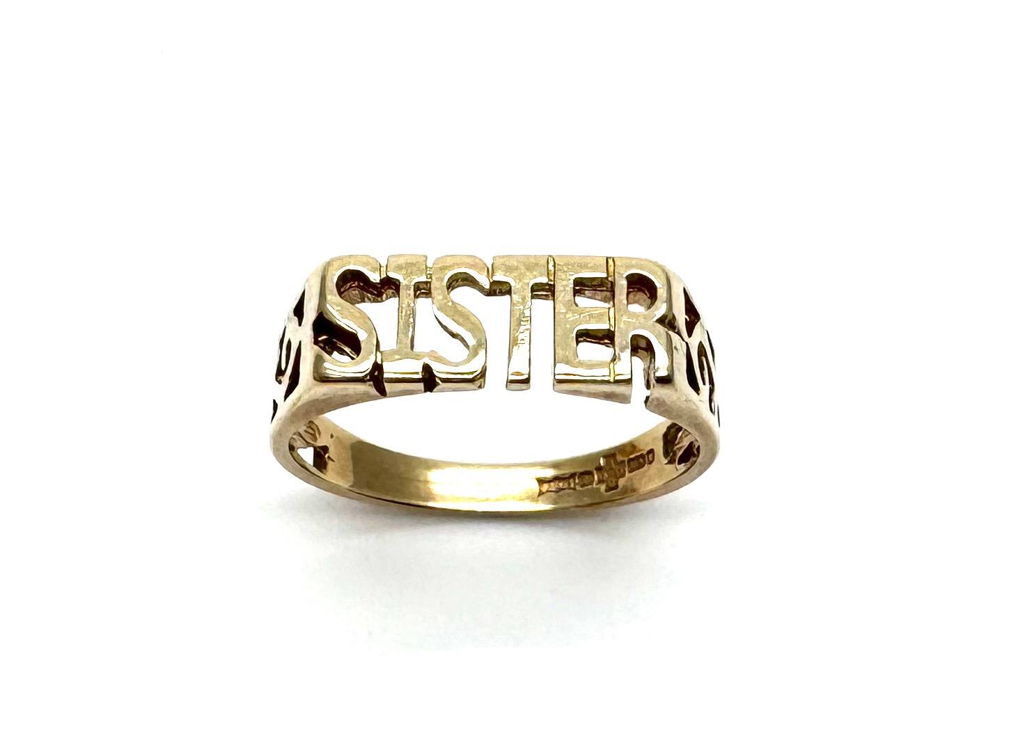 Secondhand 9ct Yellow Gold SISTER Ring at Segal s Jewellers