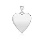 Silver Medium Plain Heart Locket 20x20mm