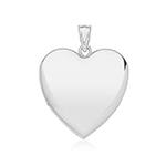 Silver Large Heart Locket 25x24mm
