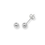 Silver Ball Stud Earrings 5mm