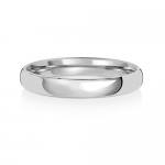 9ct White Gold Wedding Ring 3mm Size U