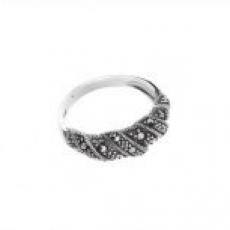 Silver and Marcasite Eternity Style Ring
