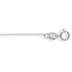 Silver Rhodium Plated Cable Chain 16 Inch