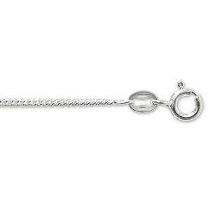 Silver Fine Curb Chain 14 Inch