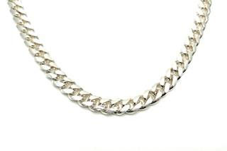 Silver Cuban Curb Chain 22 Inch