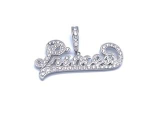 Silver CZ Princess Pendant