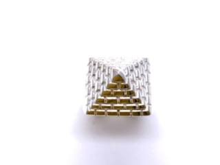 Silver Solid Pyramid Ring 18mm M