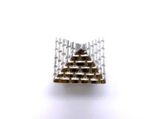 Silver Solid Pyramid Ring 25mm S 1/2