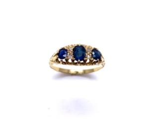 An Old Sapphire & Diamond Ring