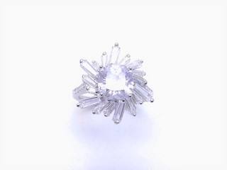 Silver CZ Cluster Ring M