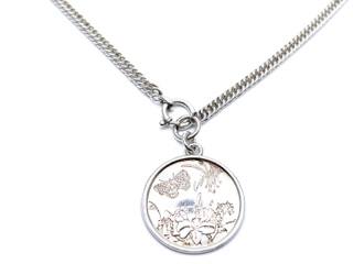 925 Gucci Floral Disc Pendant & Chain