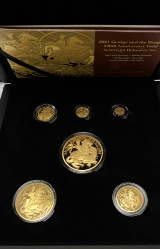 2021 George And The Dragon Gold Sovereign Set