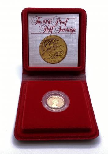 Gold Proof 1980 Half Sovereign Boxed
