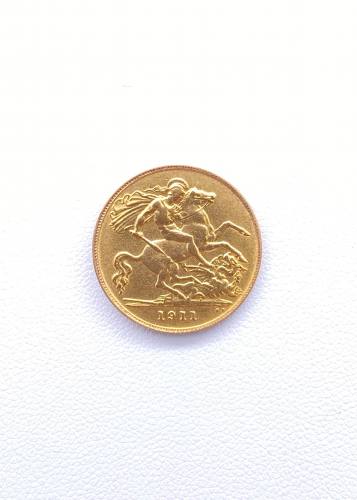 Half Gold Sovereign Coin 1911 L