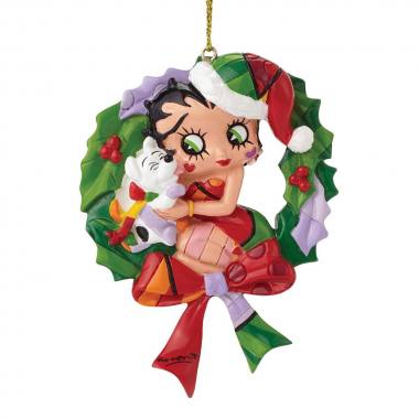 Betty Boop & Pudgy Wreath Hanging Ornament