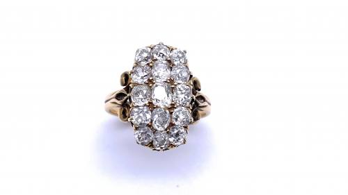 Victorian Diamond Cluster Ring