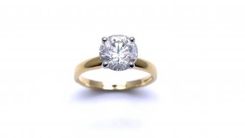 18ct Yellow Gold Diamond Solitaire Ring 1.51ct