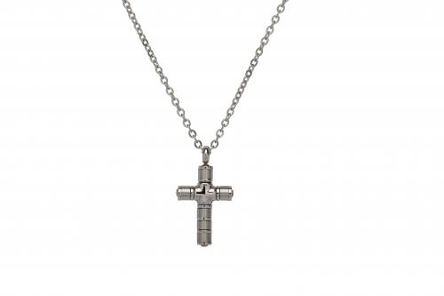 Stainless Steel Cross Pendant & Chain 22 Inch