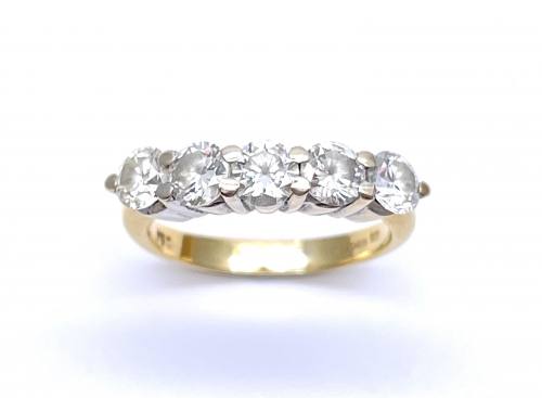 14ct Diamond 5 Stone Ring Est 1.50ct.