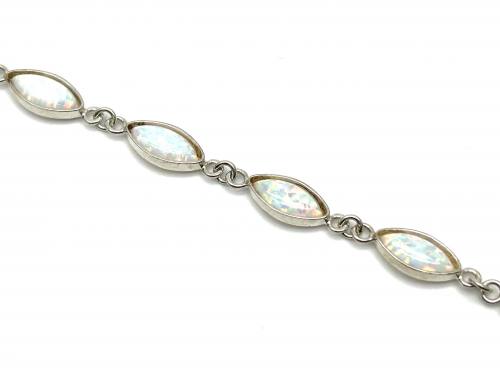 Created Opal Marquise Bracelet