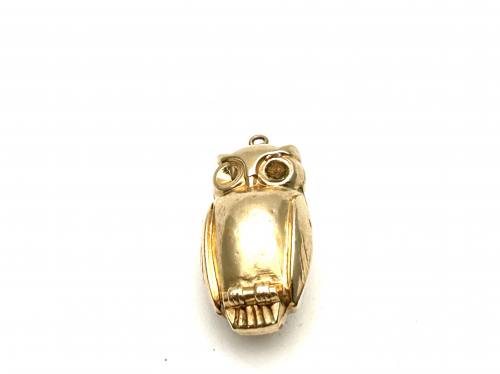 9ct Yellow Gold Owl Charm