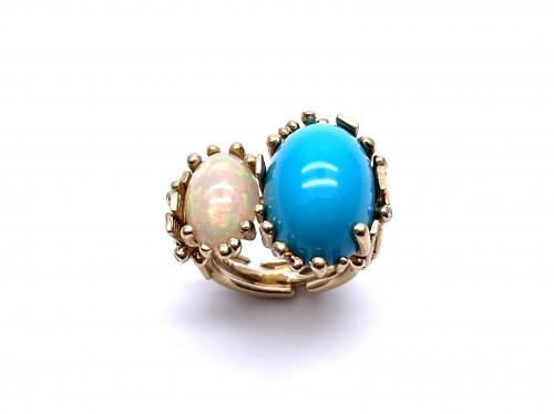 Ole Lynggaard 18ct Opal&Turquoise Ring