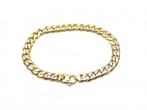 9ct Yellow Gold Curb Bracelet 9 In