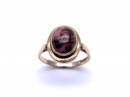 9ct Rhodonite Solitaire Dress Ring