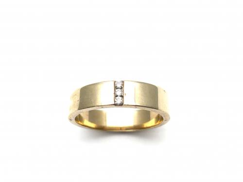 9ct Yellow Gold Diamond Wedding Ring