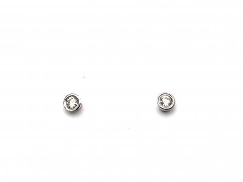 Platinum Diamond Solitaire Earrings