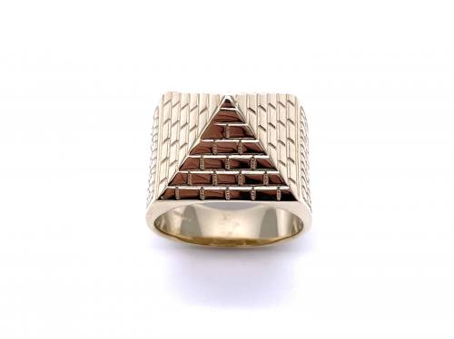 9ct Yellow Gold Pyramid Ring