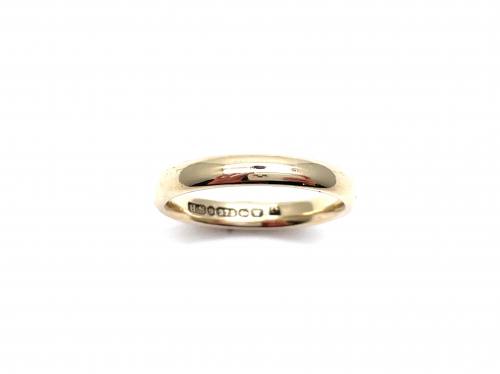 9ct Yellow Gold Plain Wedding Ring