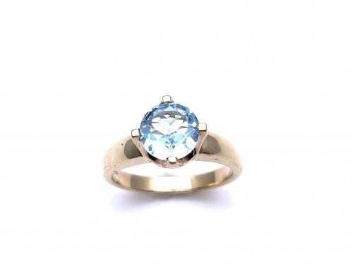 9ct Blue Topaz Solitaire Ring