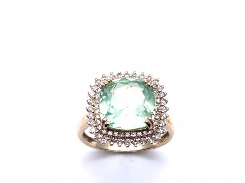 14ct Sapphire & Diamond Halo Ring