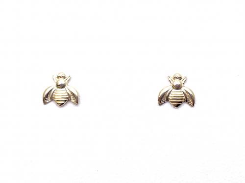9ct Yellow Gold Bee Stud Earrings