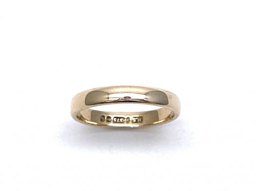 9ct Yellow Gold Plain Wedding Ring