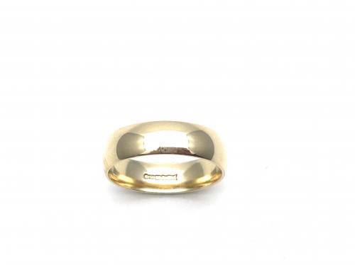 9ct Yellow Gold Court Wedding Ring